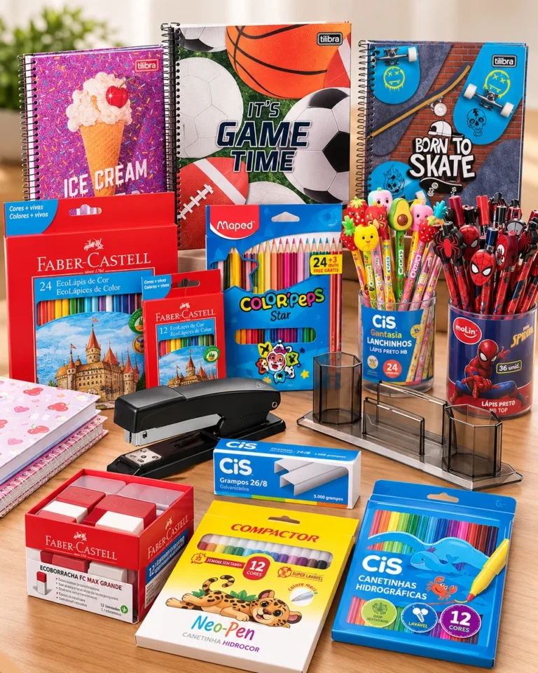 Produtos de Papelaria e material escolar