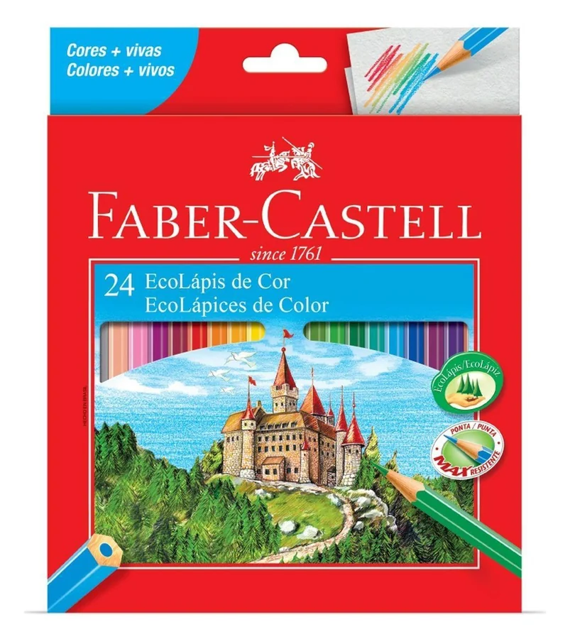Lápis de cor Faber-Castell 24 cores