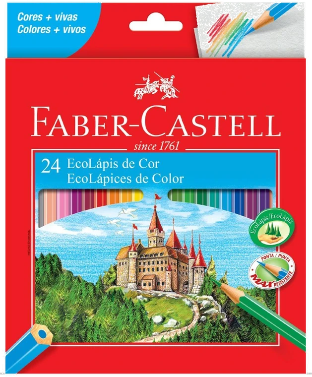 Lápis de cor Faber-Castell 24 cores